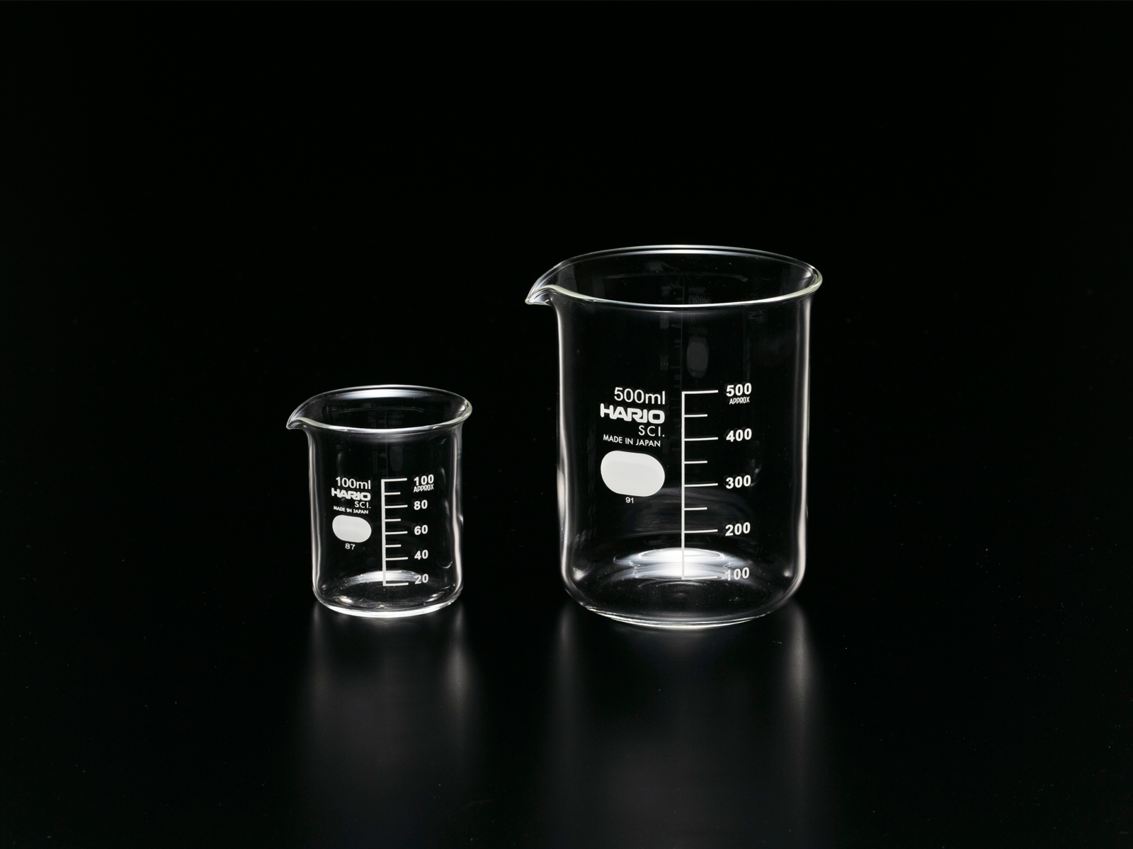 ビーカー(ガラス) 200mL (6個組) ハリオ